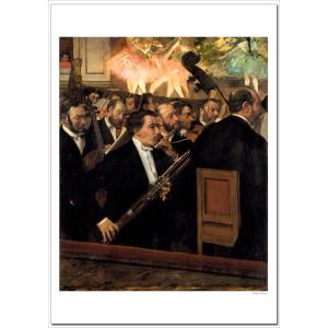 ドガ　オペラ座のオーケストラ　ジクレーポスター B4 (364ミリ×257ミリ)