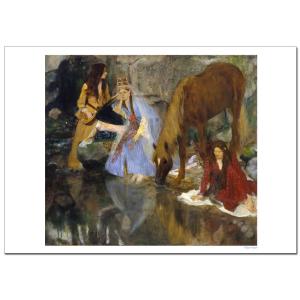 ドガ　バレエ『泉』でのウジェニー・フィオクル嬢　ジクレーポスターA1(594ミリ×841ミリ)