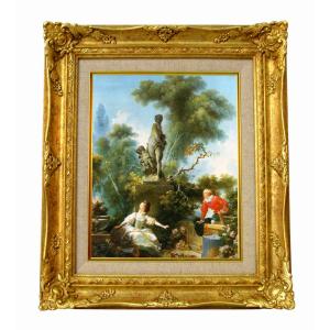 ルソー、牛のいる風景、希少額装用画集、新品額装付、状態良好 世界の名画 ルソー 牛のいる風景 ジクレーキャンバス複製画 豪華