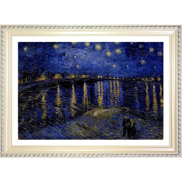 ゴッホ　　ローヌ川の星月夜　ジークレーポスター額装品