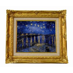 世界の名画 ゴッホ 星月夜 ジクレーキャンバス複製画 豪華額装品 世界の名画 ゴッホ 星月夜 ジクレーキャンバス複製画 豪華額装品