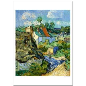 世界の名画 ゴッホ 丘を抜ける道の2本のポプラ ジクレーキャンバス複製