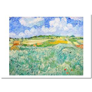 世界の名画 ゴッホ 丘を抜ける道の2本のポプラ ジクレーキャンバス複製