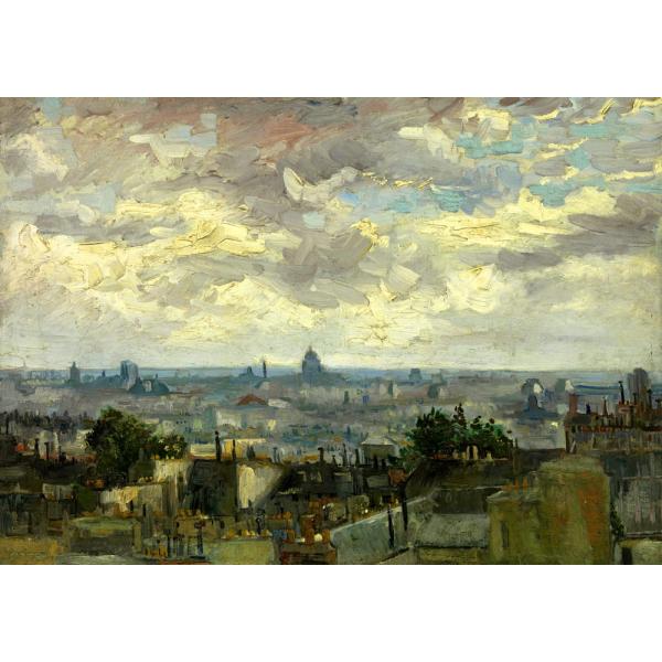 ゴッホ パリの屋根の眺め B4〜B2サイズ ジクレーポスター四辺フチ無し