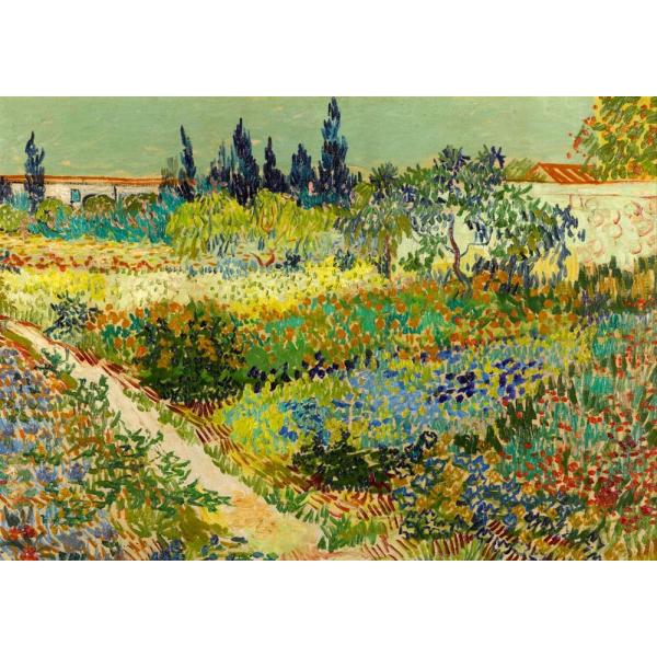ゴッホ　花咲く庭と小道　ジークレーポスターA1(594ミリ×841ミリ)四辺フチ無し