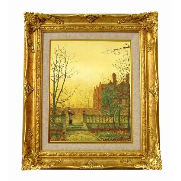 世界の名画　グリムシャウ　Autumn Gold　 ジクレーキャンバス複製画　豪華額装品