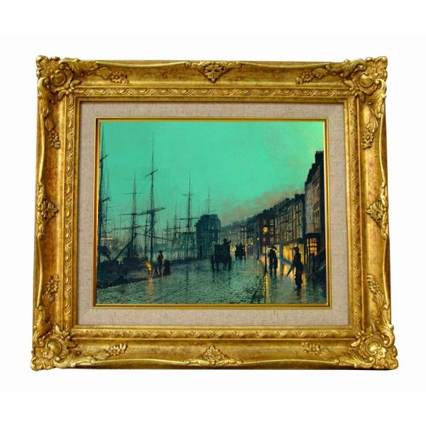 世界の名画　グリムシャウ　Shipping on the Clyde ジクレーキャンバス複製画　豪華...