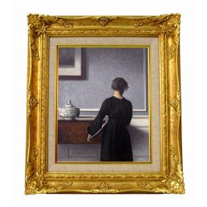 世界の名画 ブクロー 天使の歌 ジクレーキャンバス複製画 豪華額装品