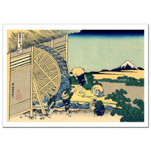 葛飾北斎 隠田の水車 B4〜B1サイズ ジクレーポスター