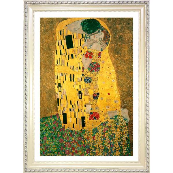 クリムト　The Kiss　ジークレーポスター額装品
