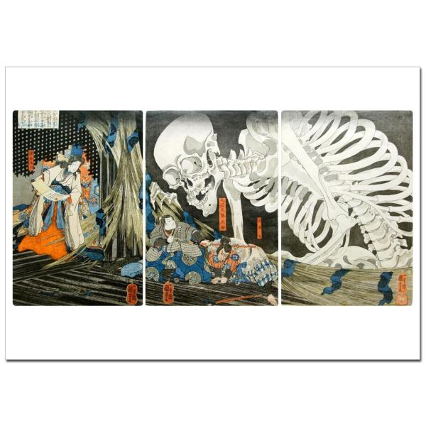 歌川国芳 相馬の古内裏3連 B4〜B0サイズ ジクレーポスター