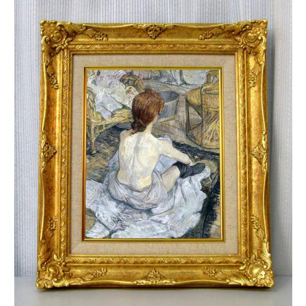 世界の名画　 ロートレック　赤毛の女　ジクレーキャンバス複製画 豪華額装品