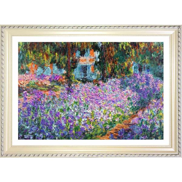 モネ モネの家の庭アイリス　 ジークレーポスター額装品