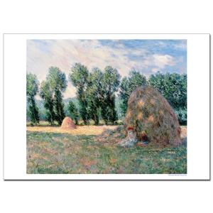 モネ 積みわら　ジクレーアートポスター　A2 (594ミリ×420ミリ)