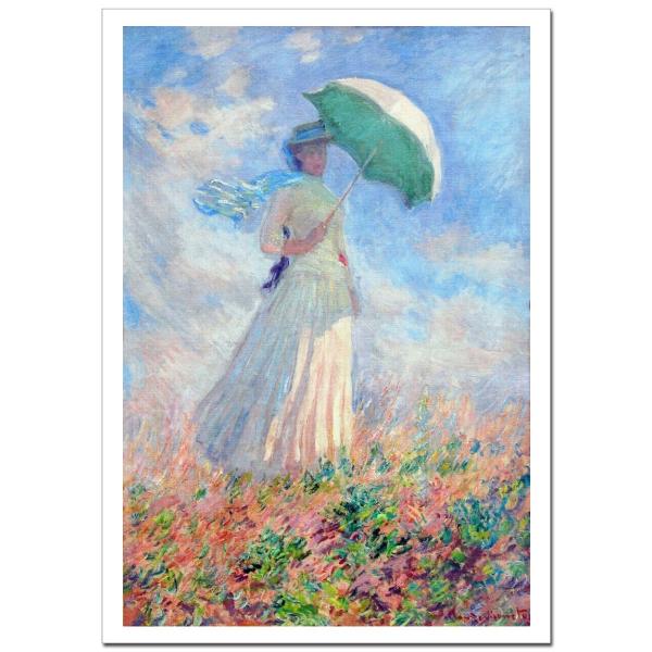 モネ  右向きの日傘の女 ジ−クレーポスターA2(420ミリ×594ミリ)