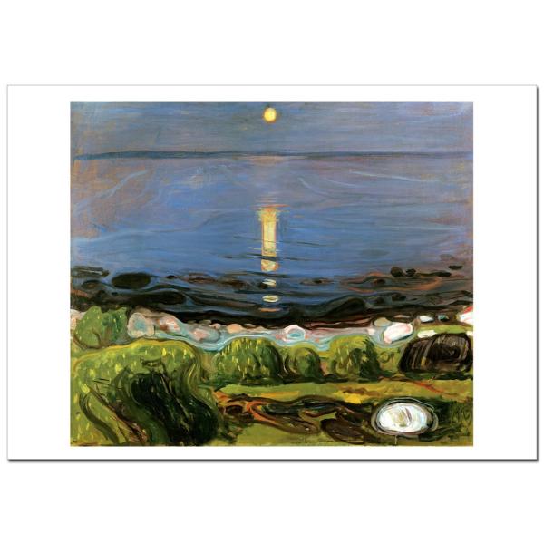 ムンク　Summer night by the beach　ジークレーポスターA2(420ミリ×59...