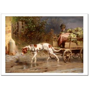 カールライヘルト　市場への道　 ジクレーポスターB4(257ミリ×364ミ)