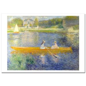 ルノワール スキフ/アニエールのセーヌ河　ジクレーアートポスター　A1(594ミリ×841ミリ)