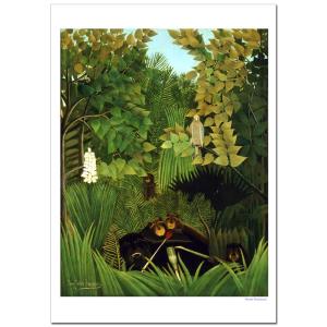 世界の名画 ルソー 牛のいる風景 ジクレーキャンバス複製画 豪華