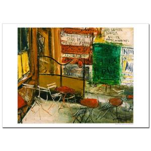 佐伯祐三　テラスの広告ジクレーポスターA2（594ミリ×420ミリ）