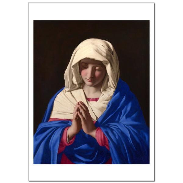 ジョヴァンニ・バッティスタ・サルヴィ 祈る聖母 ジクレーポスターA2(420ミリ×594ミリ)