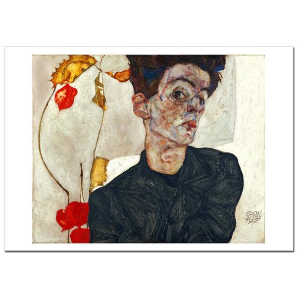 エゴン・シーレ　自画像 ジクレーポスターB4(257ミリ×364ミリ)