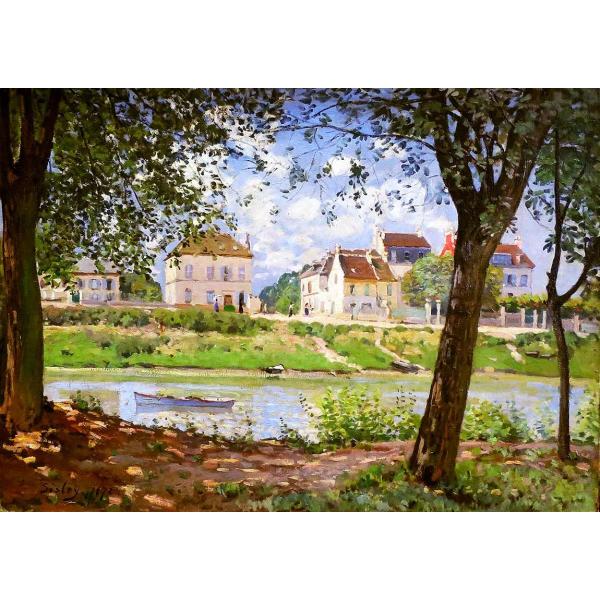 シスレー セーヌ川のほとり　B4（257ミリ×364ミリ）ジクレーポスター 四辺フチ無し