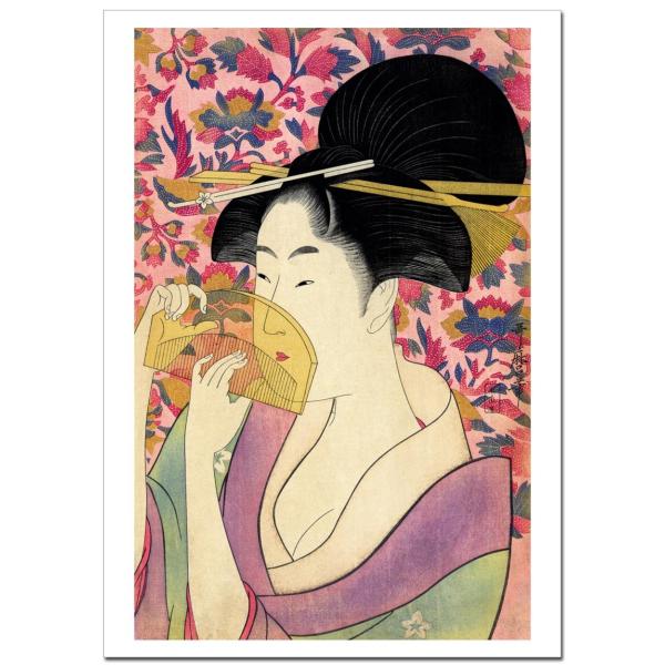 喜多川歌麿 櫛  ジークレーポスター A1(594ミリ×841ミリ)
