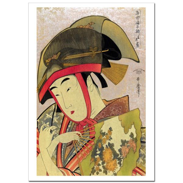 喜多川歌麿  当世踊子揃 吉原雀　ジークレーポスター A2（420ミリ×594ミリ）