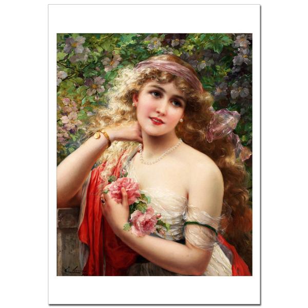 エミール・ヴァーノン　Le printemps ジクレーポスターB4(257ミリ×364ミリ)