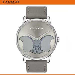 コーチ ディズニー コラボ レディース ウォッチ 時計 腕時計 Coach ダンボ グランド レザー ストラップ ウオッチ グレー ブティック品 新作 セール品 Dumbo Successストア 通販 Yahoo ショッピング