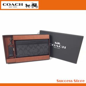 コーチ 財布 長財布 メンズ アウトレット Coach シャドウ ギフト ボックス セット シグネチャー キャンバス F ブラック キーリング セット 新作 国内発送 Successストア 通販 Yahoo ショッピング