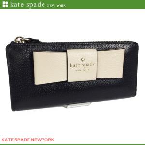 ケイトスペード アウトレット レディース 長財布 財布 kate spade New York Matthews Street Nisha Wallet WLRU2638 ブラック リボン 新品 人気 セール