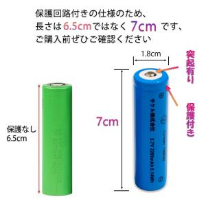 18650バッテリー リチウム充電池 PSE適...の詳細画像1
