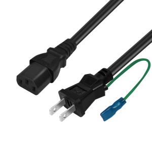 AC電源ケーブル 1200W 3ピンソケット(メス)⇔2ピンプラグ(オス) 1.2m PSE認定品 ACコンセント コネクタ アース線付き SUCCUL｜サクルヤフー店