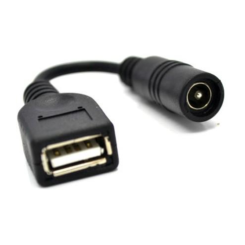 ACアダプター用出力DCプラグUSB変換アダプター(5.5mm×2.1mm → USB) SUCCU...