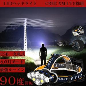 2022最新版 led 充電式 ヘッドランプ  防水  高輝度  夜釣り 停電時用 登山 アウトドア 作業用 8点灯モード USB充電式 防災  ランニング  PSE認証済み｜succul-shop