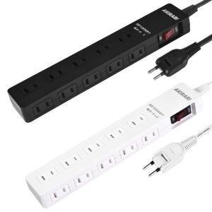 電源タップ コンセント10個口 1m 18ヵ月保証 雷ガード