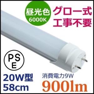 直管LED蛍光灯580mm 昼光色 20W型 9W PSE取得品 グロー式工事不要 1年保証付 3本セット 送料無料 SUCCUL｜succul