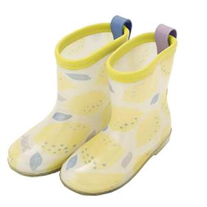 小川 キッズレインブーツ 子供 KIDS 男の子 女の子 男女兼用 S 15cm クッカヒッポ レモン 長靴 長ぐつ 反射材付き