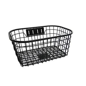 sentan(センタン工業) 自転車用前カゴ ワイド底メッシュ 取付金具付 SWM-731 ブラック