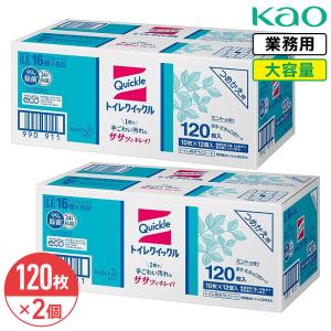 同梱不可 花王 トイレクイックル つめかえ用 120枚 10枚×12袋 2ケース ミントの香り 業務用 大容量 詰め替え 除菌 + 消臭 便器 便座