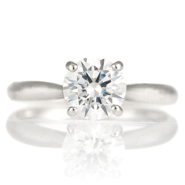 ダイヤモンド  1カラット 婚約指輪 プラチナ リング ダイヤ リング エンゲージリング 指輪 オー...