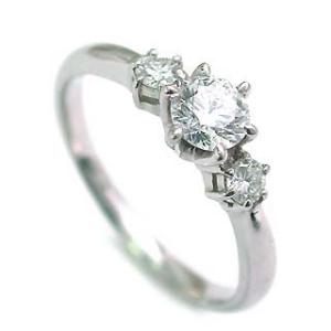 エンゲージリング 婚約指輪 ダイヤモンド ダイヤ プラチナ リング スリーストーン オーダー