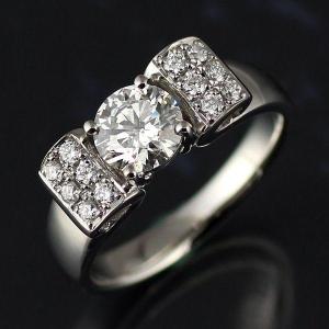婚約指輪 安い ダイヤモンド プラチナ 0.4カラット 鑑定書付 0.43ct D 
