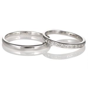結婚指輪 プラチナ ペアセット マリッジリング ダイヤモンド 2本セット メンズ レディース オーダー｜suehiro