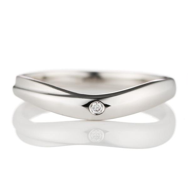 プチマリエ マリッジリング 結婚指輪 プラチナ950 ダイヤモンド ローズサファイア入 オーダー