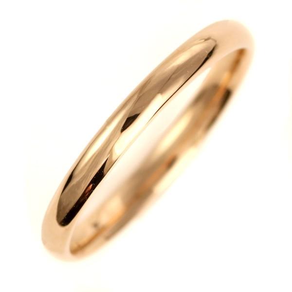 結婚指輪 マリッジリング K18ピンクゴールド 18金 甲丸 レディース オーダー