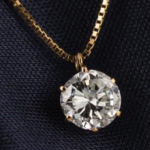 ダイヤモンド ネックレス 1カラット 鑑定書付 一粒 プラチナ