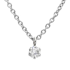 ネックレス 一粒 ダイヤモンド ネックレス シルバー ダイヤモンドネックレス ダイヤモンド ダイヤ 0.1カラット オーダー
